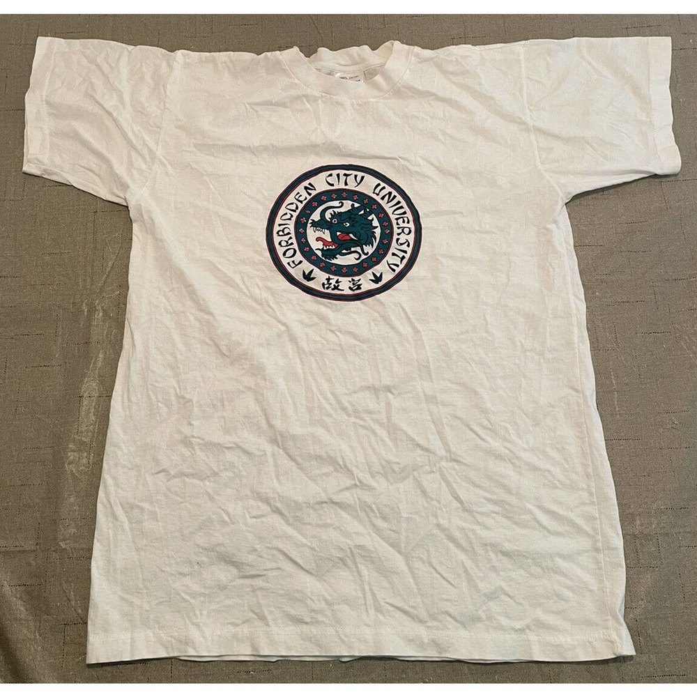 Vintage Men’s Forbidden City University T-Shirt Size Large China Chinese Dragon